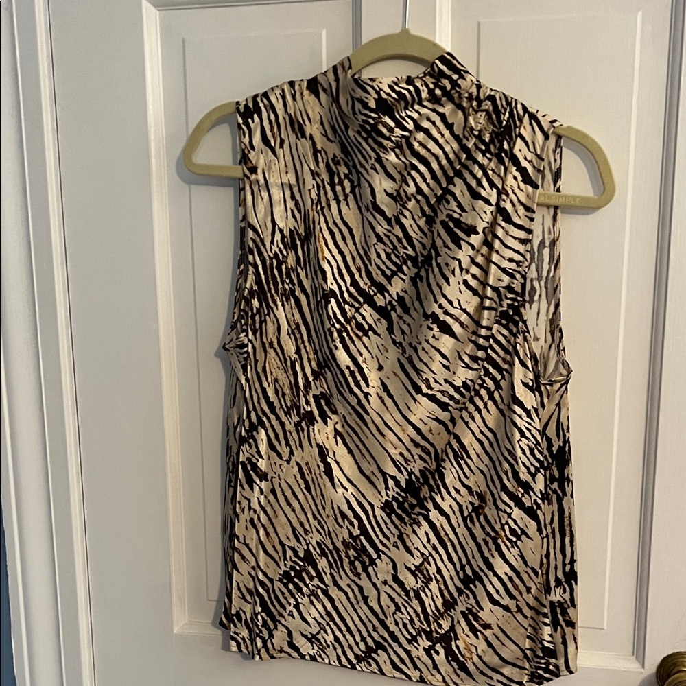 Rails Brown and Cream Patterned Sleeveless Top